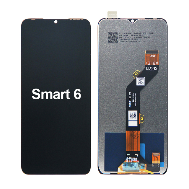 6.6inch TFT Tela Mobile Phone LCD Display Touch Screen Digitizer Panel Assembly Replacement Smart 6 for Infinix X6511