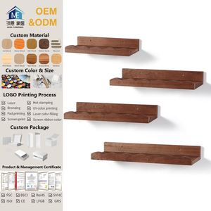 Thiết lập của <span class=keywords><strong>3</strong></span> bằng gỗ nổi kệ cho phòng ngủ & vườn ươm gỗ Kệ sách với khung nổi tường lưu trữ giá cho trang trí - Product Image 1