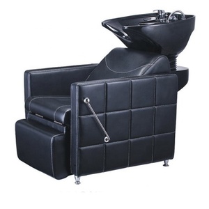 Cuencos de champú cómodos, fregadero y silla para peluquería - Product Image 1