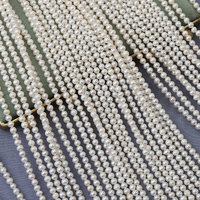 R.Gem. Environ 105 pièces par brin Mini perles près de perles de culture d'eau douce en vrac rondes 3.5-4mm pour bijoux à bricoler soi-même