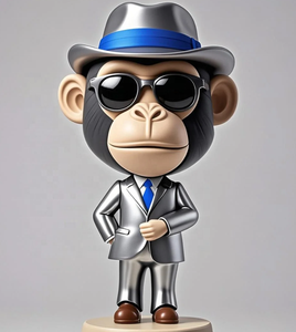 Tùy chỉnh Dễ Thương Khỉ nhân vật hình ảnh trang trí trang trí bobbleheads - Product Image 5