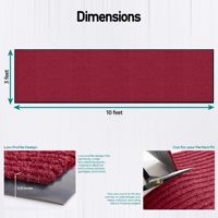 Tapis de sol antidérapant à double rayure, résistant aux taches, imperméable, anti-décoloration, usage commercial intensif