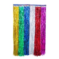 Promo! Tirai Foil Transparan Putih Warna-warni Ukuran 1x2 Meter untuk Dekorasi Pintu dan Pesta