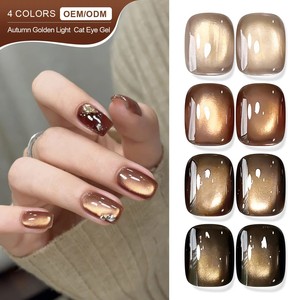 Esmalte de Uñas en Gel UV Marrón 2026 con Cuentas de Cristal, Ecológico, DIY, Efecto Ojo de Gato, Larga Duración, Vegano, Fórmula No Tóxica - Product Image 1