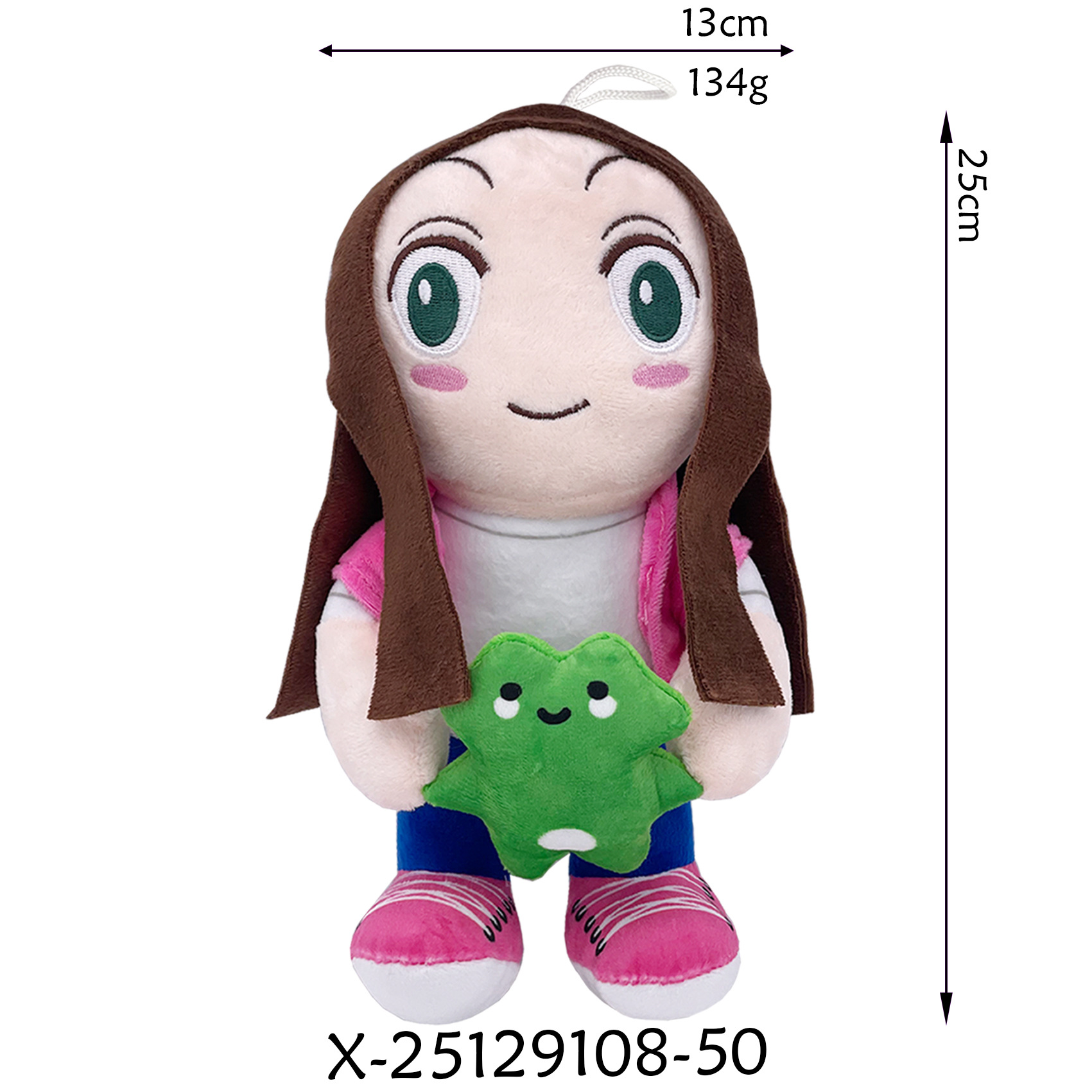 Fille tenant une grenouille