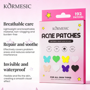 แผ่นแปะสิว KORMESIC Private Label 24 แผ่น* 200 แผ่น/กล่อง รูปทรงผีเสื้อ หัวใจ รัก ช่วยปลอบประโลมผิว ลดรอยสิว ให้ผิวกระจ่างใส - Product Image 2