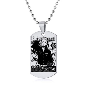 Collier Anime Tokyo Avengers Cosplay Figure en acier inoxydable Dog Tag Sweater Chain Chokers Fashion Jewelry for Fans - Product Image 5