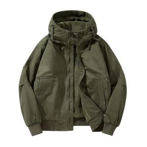 Fabricant de vestes, vente en gros de parkas d'hiver pour hommes doublées de laine, à capuche, adaptées aux occasions décontractées et sportives, services OEM/ODM - Product Image 1