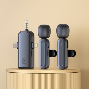 Micrófono Lavalier inalámbrico Dual SX25 SX26, micrófono Lavalier portátil 3 en 1 con reverberación para grabación de Audio y vídeo Tiktok en vivo - Product Image 3