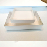 Boîte d'emballage de gâteau Boîte cadeau en papier blanc Boîte à gâteau personnalisée avec fenêtre et couvercle transparent