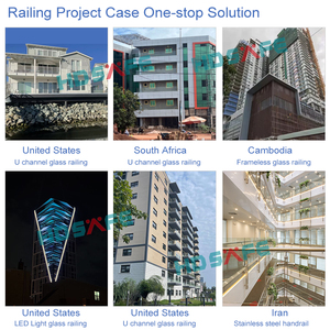 Aluminum U Channel Glass Balustrade Glass Barrier for Decking <strong>Railing</strong> System Floor Mounted Parapet for Terrace Balcony Pool <strong>Deck</strong> - Product Image 4