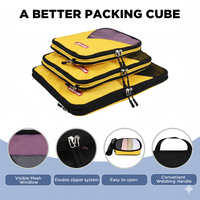 Logo personnalisé Ensemble 3 pièces multifonctionnel léger et durable Organisateur de bagages Sac de voyage Cubes d'emballage de compression