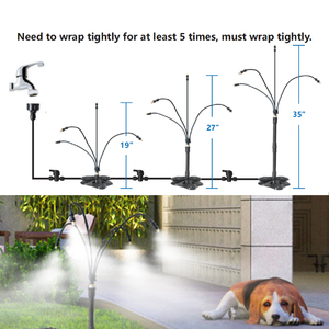 Regolabile 4 ugelli giunto universale sistema di raffreddamento a nebbia <span class=keywords><strong>per</strong></span> giardino casa piante di irrigazione e raffreddamento - Product Image 2