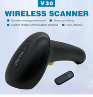 JINGXIN Niedrigkontrast-Codeleser mit Langer Akkulaufzeit Premium CMOS 640*480 2,4G Kabelloser USB-Handscanner