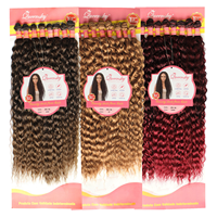 Extensions de cheveux synthétiques Jerry Curl Deep Wave, tissage de cheveux à tresser en bio-protein organique, mèches de fibres haute température