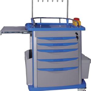 Chariot d'Infirmière d'Ambulance Multifonctionnel en ABS, Chariot d'Hôpital pour le Changement de Pansement, Chirurgie d'Urgence, Soins d'Anesthésie - Product Image 6