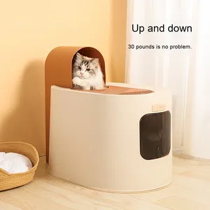 Extra Large Bac à Litière Intelligent pour Chat Entièrement Fermé Anti-éclaboussures PP Sable Top Entrée Toilettes pour Chat Nettoyage Facile Kitty Pet - Product Image 2