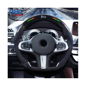 Volante LED para <span class=keywords><strong>BMW</strong></span> 1 2 <span class=keywords><strong>3</strong></span> 4 Z series G20 G21 430I G22 G28 Z4 G29 G80 M3 Escape 2021 <span class=keywords><strong>2022</strong></span> Volante de fibra de carbono - Product Image 1