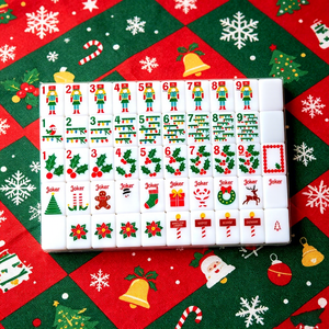 Juego de Mahjong Personalizado Premium, 160 Fichas, Regalo de Navidad, Juego de Mesa Festivo para Fiestas - Product Image 1