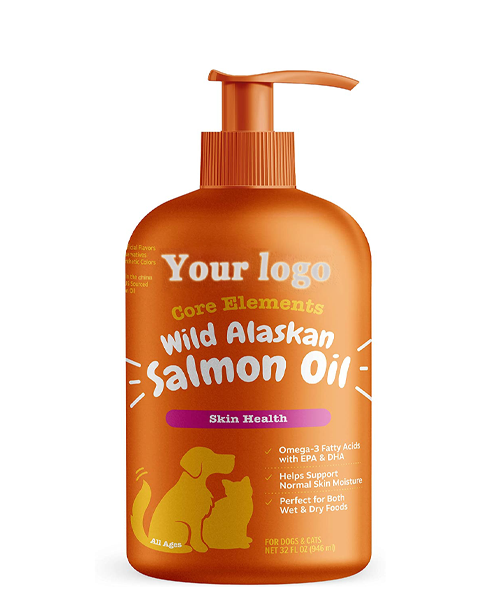 Однотонные куртки Аляскинский лосось масло для собак и кошек sepplememt с Омега-3 для Объединенная функция и способствует пищеварению