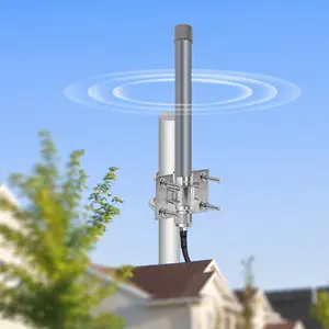 Antena wi-fi tahan air 5dBi, serat kaca luar ruangan 2.4GHz 5GHz segala arah antena WiFi tahan air untuk Monitor pengawasan Video