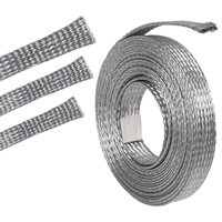 Funda de blindaje trenzada de cobre industrial, tubo metálico flexible tejido para protección contra interferencias electromagnéticas de cables