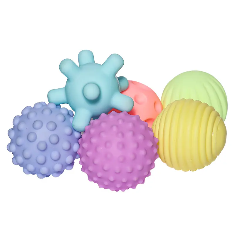 Baby soft rubber ball hand grasping ball tactile perception grasping and playing water toys