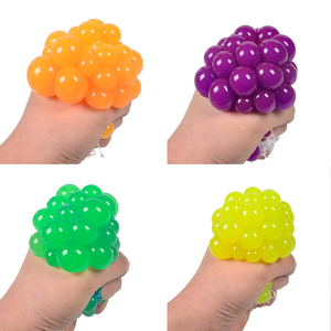 2025 Custom TPR Mesh Squishy Grape Slime Soft <b>Squeeze</b> <b>Ball</b> Toy Unisex Anti Stress Crepe Grape <b>Ball</b> Colorful Soft <b>Squeeze</b> - Product Image 4
