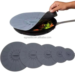 5pcs BPA-Free Silicone <b>Pot</b> <b>Lids</b> 5-14 Inch Microwave Suction Cover with Splatter Protection for <b>Pots</b> Cooking Tools - Product Image 1