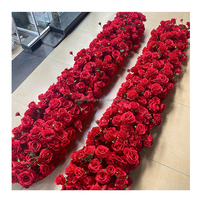 Vente d'usine décoration fleurs rouge floral centre de table fleur chemin de canapé pour événement décoration de mariage