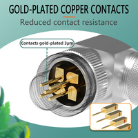 Installation des männlichen und weiblichen Feldes M12-Baugruppe Serie Stecker gerade und rechtwinklig Ganzmetall PG9 IP67 Wasserdichter Stecker