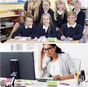 Rõ ràng acrylic dính lưu ý chủ, 3x3 acrylic bài nó lưu ý chủ dính lưu ý lưu trữ bàn tổ chức cho văn phòng nhà lớp học - Product Image 3