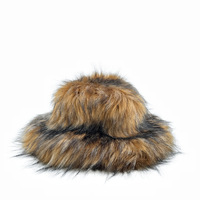 Mode hiver femmes en plein air chaud en peluche fausse fourrure de renard floue chaud polaire seau chapeaux fourrure de raton laveur disquette chapeau casquettes