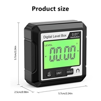 HW-LL029/LL030/LL031 goniomètre de niveau d'inclinomètre de rapporteur numérique de vente chaude compteur de niveau de jauge d'angle de 90 degrés avec l'aimant