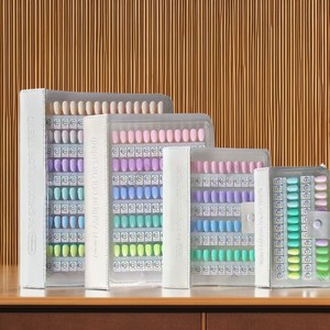 Présentoir magnétique en cuir personnalisé pour nail art, carte de couleurs pour vernis gel, support de rangement pour capsules d'ongles pour salon - Product Image 1