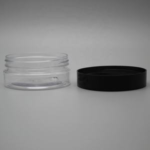 Küçük boş geniş ağız 50ml <span class=keywords><strong>PET</strong></span> plastik yüz losyonu kozmetik konteyner şeffaf kremi etiket baskı şişe gümüş metial kapaklı - Product Image 6