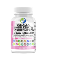Marque privée Collagène Biotine Kératine Saw Palmetto Acide Hyaluronique Cheveux Peau Ongles Santé Vitamines Capsule