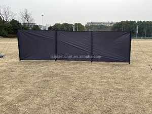 Cortavientos para senderismo al aire libre, accesorio mejorado de 3 secciones, resistente al agua, poliéster, <span class=keywords><strong>plegable</strong></span>, Pvc, pantalla de viento, para acampar, color gris - Product Image 4