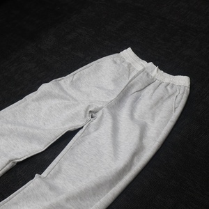 Custom Men's Light Gray Sweatpants Elastic Waist Knitted Cotton Casual Breathable Midweight <b>Pants</b> for Men High Quality - Product Image 3