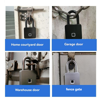 Cadenas intelligent KUNTU Modèle 504 en alliage de zinc à empreinte digitale, étanche IP67, portable, pour patio et porte de garage, avec clé, garantie 1 an