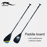 Pagaie en fibre de carbone personnalisée en gros CE Dragon Boat Race SUP Paddle-Léger Durable Confortable Black Ocean Use