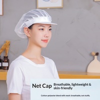Chapeau de travail anti-poussière avec filet et logo imprimé pour les travailleurs de la restauration et les chefs, casquette de cantine