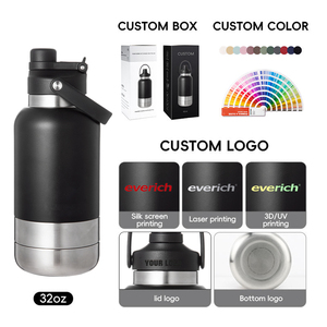 32oz 64oz Custom 304 <strong>Stainless</strong> <strong>Steel</strong> Insulated <strong>Dog</strong> Water Bottle with Carry Bag with 2 <strong>Dog</strong> <strong>Bowls</strong> for Outdoor Activity and Travel - Product Image 4