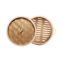 Couvercle de panier vapeur en bambou fait à la main pour la nourriture chinoise Logo personnalisable pour les boulettes de légumes poisson viande vapeur cuisson des aliments