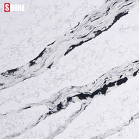 Dalle de pierre de quartz mate au toucher doux de luxe pour design d'intérieur moderne