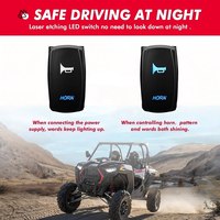 Kit de klaxon UTV ATV avec interrupteur à bascule, 12V amélioré 105DB Kit de klaxon universel fort SXS compatible avec Polaris RZR, Ranger,PRO XP