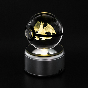 Vente en gros d'usine - Boule de <span class=keywords><strong>cristal</strong></span> K9 Charizard Poke - Gravure laser 3D - Jouets Poke Ball pour cadeaux - Product Image 5