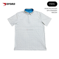 Kaos Polo Golf Premium Pria Anti Kusut Cepat Kering UPF 50 Bernapas Cetak Sublimasi Label Pribadi OEM
