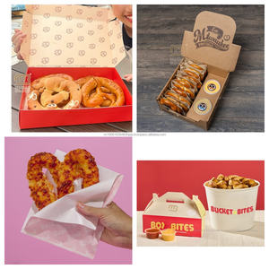 Caja de embalaje de panadería con logotipo de marca personalizado impreso para galletas, caja de papel rosa para galletas, caja de pretzel - Product Image 3