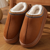 Productos de Dropshipping, Pantuflas de Plataforma de Felpa de Invierno 2025, Zapatos Cálidos de Algodón Antideslizantes para Mujer, Pantuflas para el Hogar